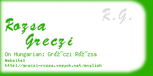 rozsa greczi business card